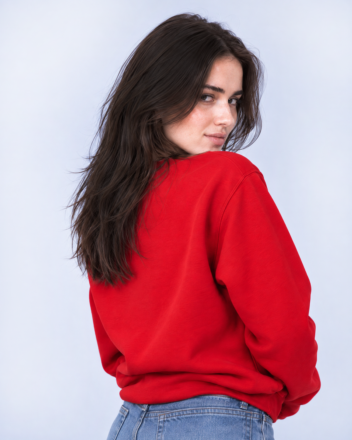 Basics unisex mikina červená