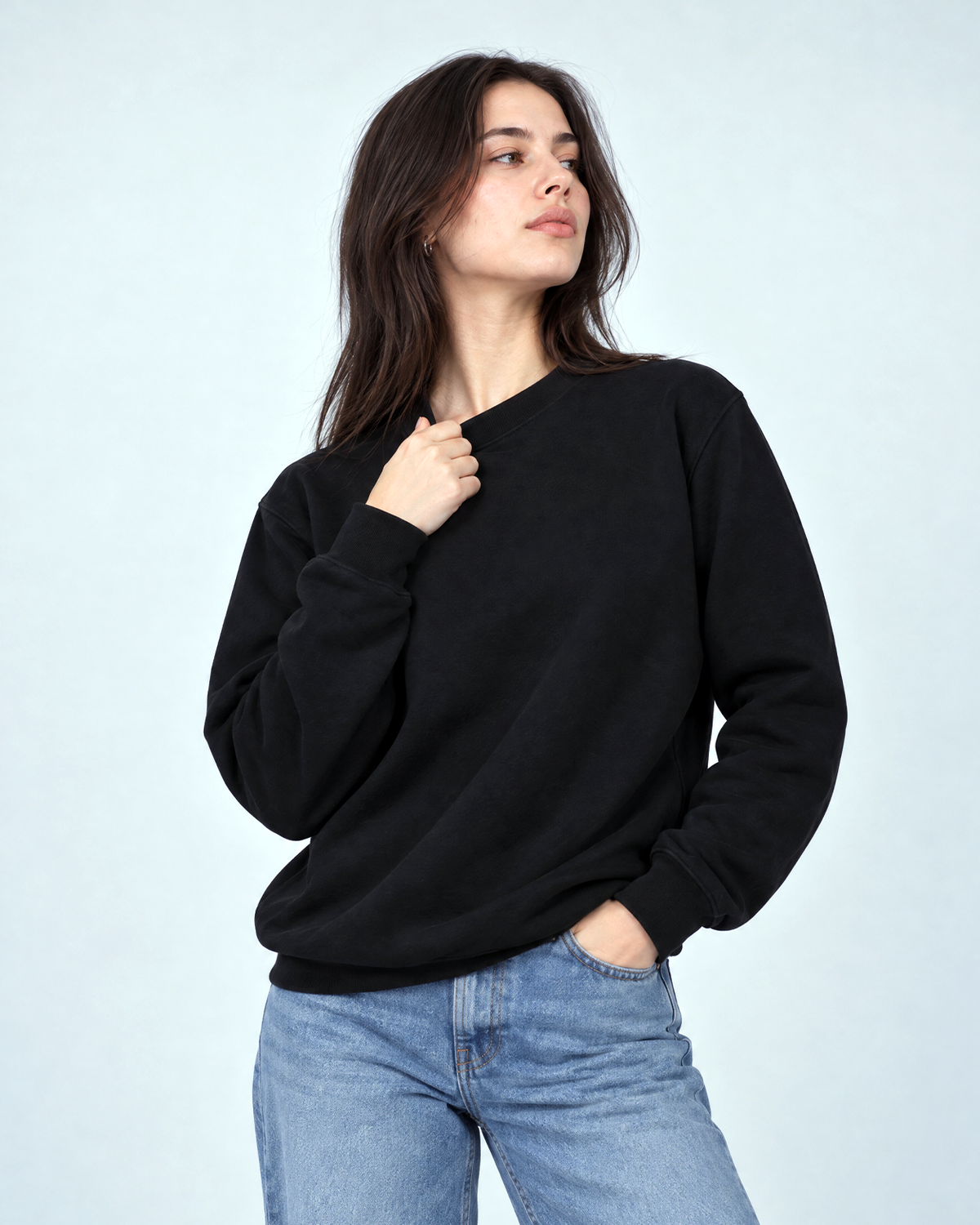Basics unisex mikina čierna