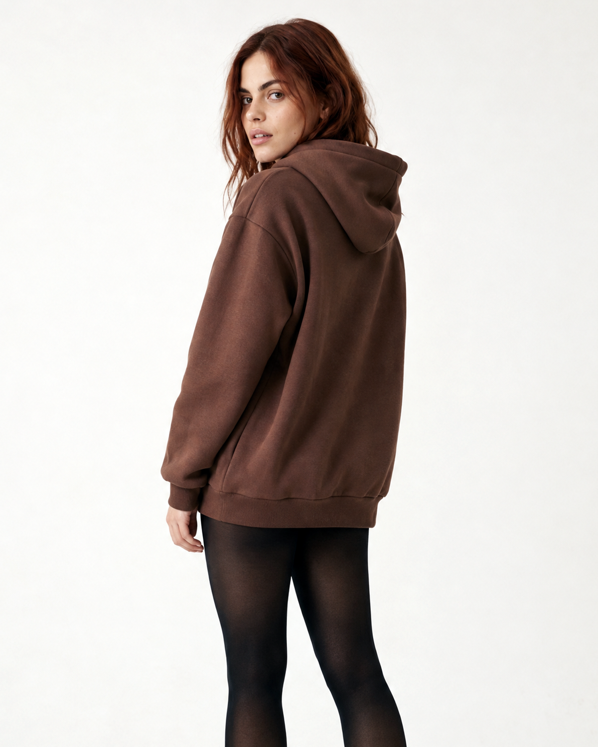 Basics mikina s kapucňou unisex hnedá