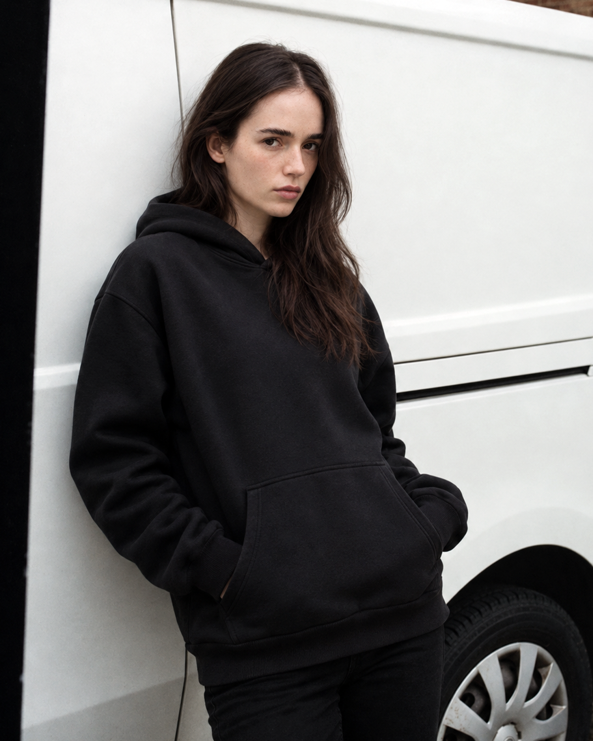 Basics mikina s kapucňou unisex čierna